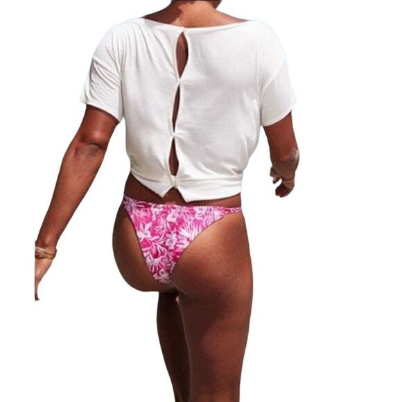 Roxy Blooming Ride Small Mini Bikini Bottoms (Size L/12) - Picture 8 of 8